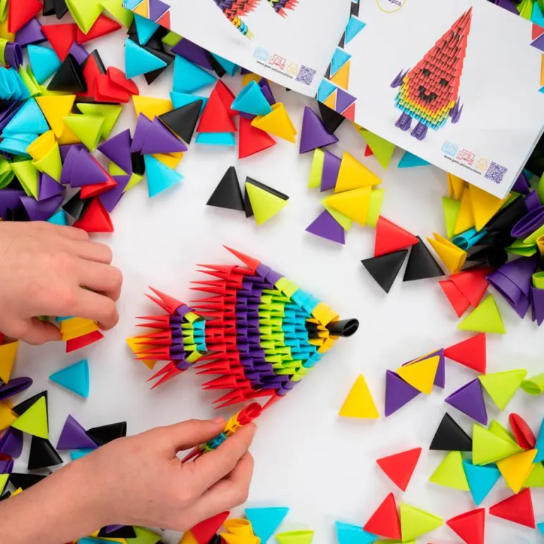 Construcción Gami figuras 3D 250 piezas