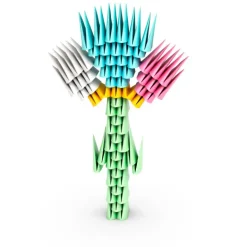 Construcción Gami Pink figuras 3D 250 piezas