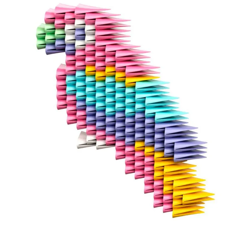 Construcción Gami Pink figuras 3D 250 piezas