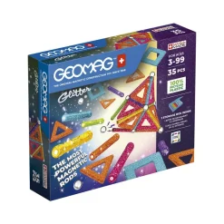Construcción magnética 35 piezas Geomag glitter recycled
