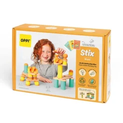 Construcción Oppi Stix 60 piezas madera y silicona