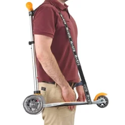 Correa negra con sección elástica para patinetes