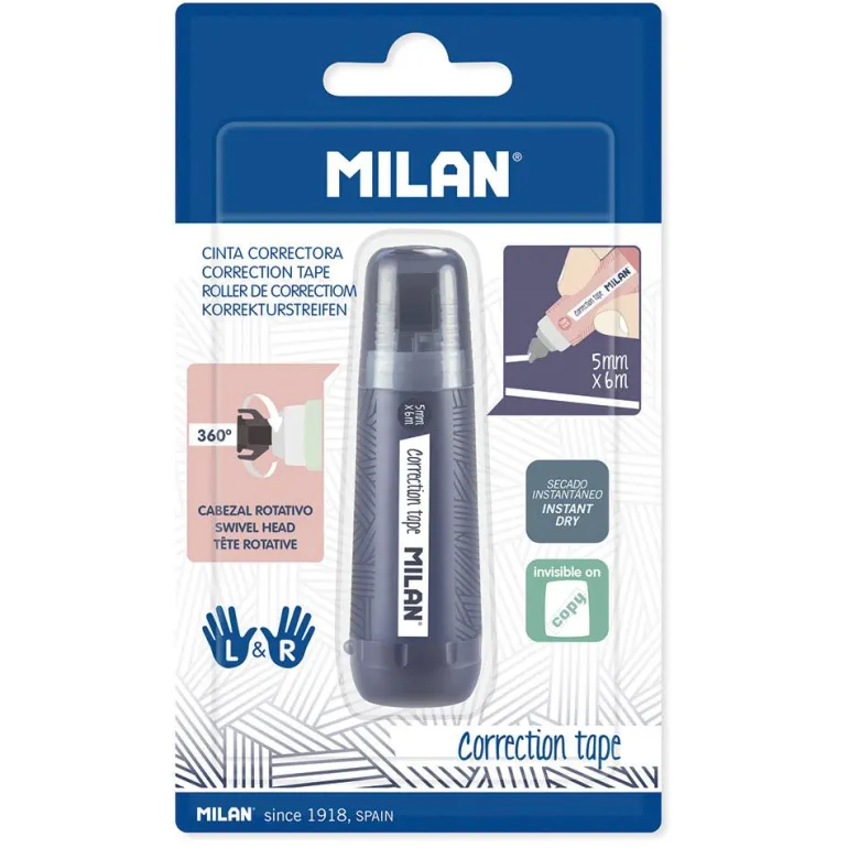 Corrector cinta Milan Mini 5mmx6m. color surtido