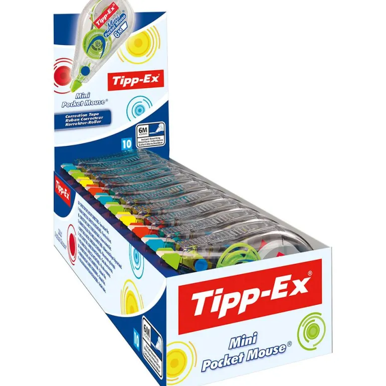 Corrector Tipp-Ex Pocket Mouse cinta 10 unidades