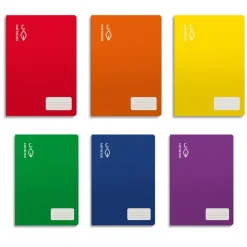 Cuaderno A4 cuadro 4mm. 32 hojas colores surtidos Escolofi