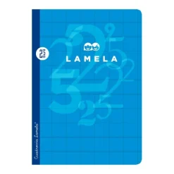 Cuaderno A4 cuadrovía 2,5mm. 50 hojas tapa cartoncillo plastificado colores surtidos