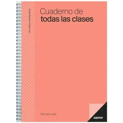 Cuaderno del profesor para todas las clases semana vista vertical
