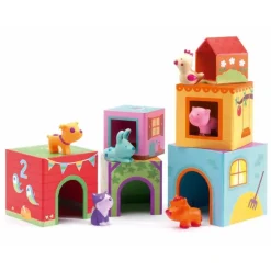 Cubos apilables Topanifarm Djeco