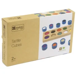 Cubos táctiles juego sensorial texturas