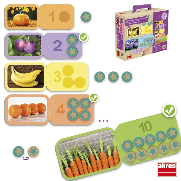 Cuenta y completa del 1 al 10