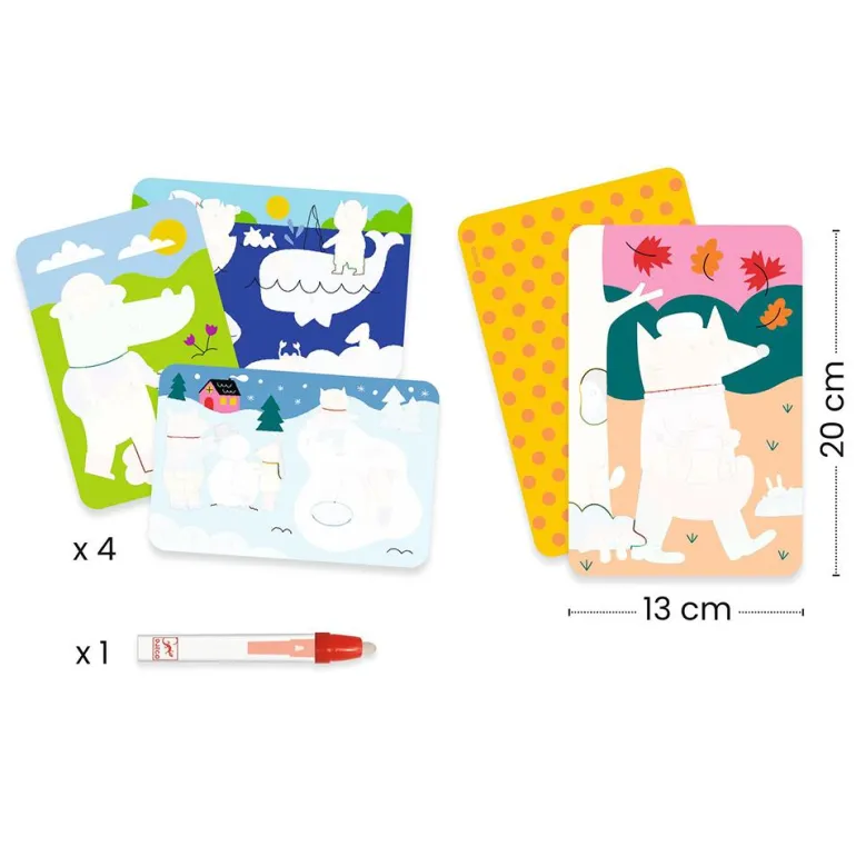 Dibujos mágicos para colorear las cuatro estaciones