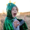 Disfraz capa dragón verde metalizado 2-3 años