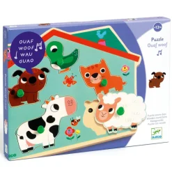 Encaje con sonido granja de madera