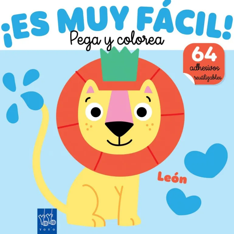 ¡Es muy fácil! Pega y colorea. León