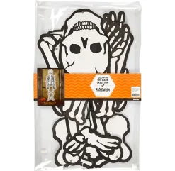 Esqueleto de cartón para colgar 120cm. brilla en la oscuridad