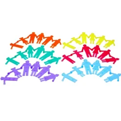 Figuras personas de colores translúcidos de silicona 36 piezas