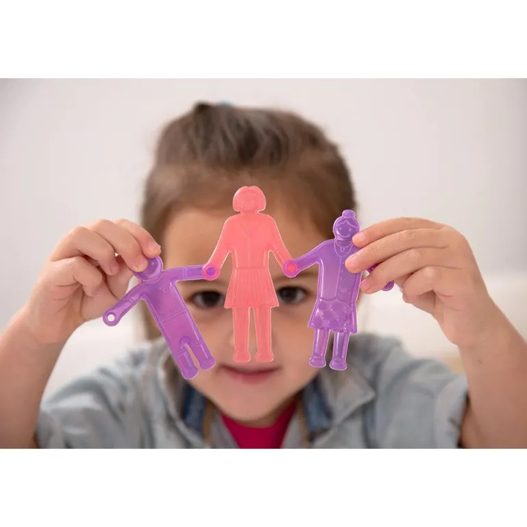 Figuras personas de colores translúcidos de silicona 36 piezas