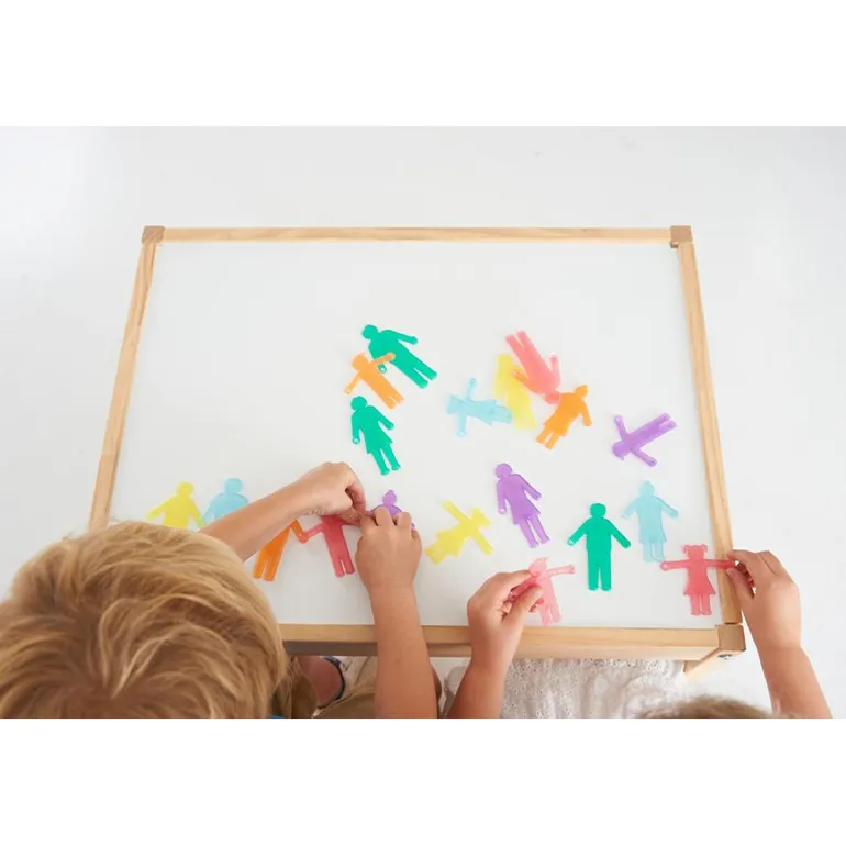 Figuras personas de colores translúcidos de silicona 36 piezas