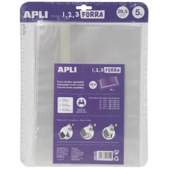 Forro para libros modelo funda 29,5x53cm 5 unidades