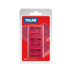 Goma de borrar Nata 3 unidades Milan