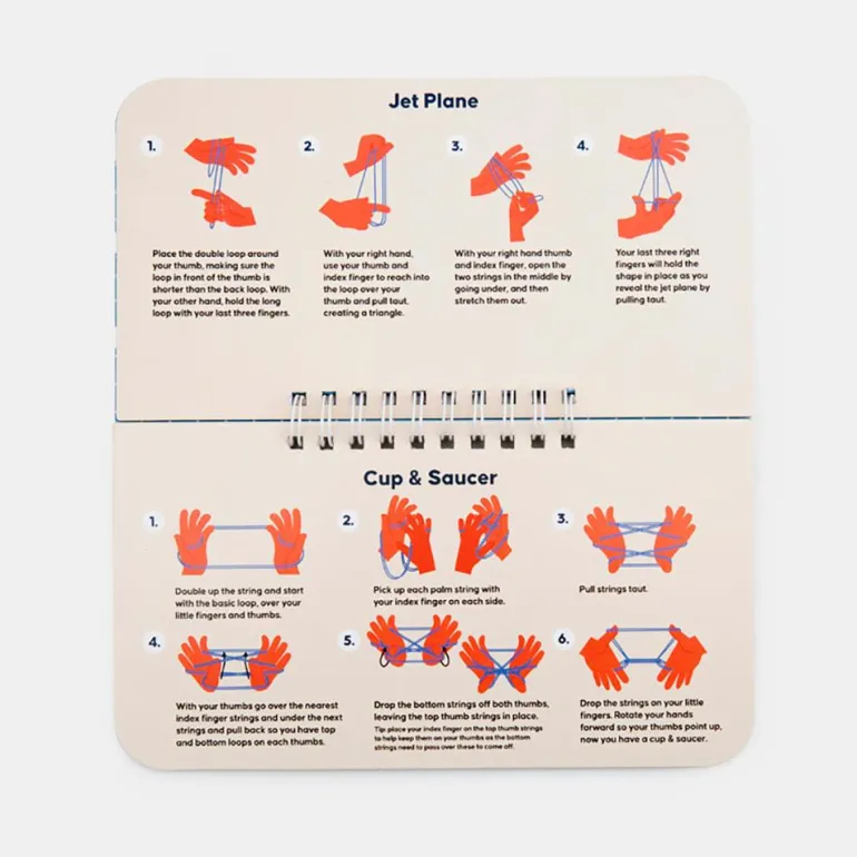 Goma elástica para mano Cat´s Cradle con bloc de juegos modelo surtido