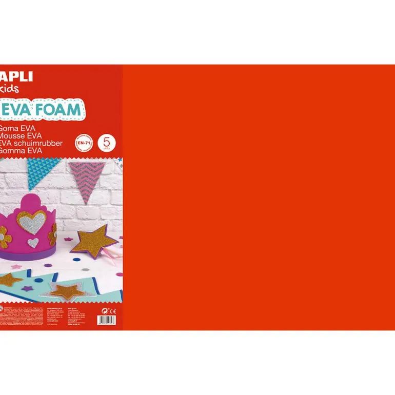 Goma Eva color surtido 60x40cm 2mm grosor 10 hojas