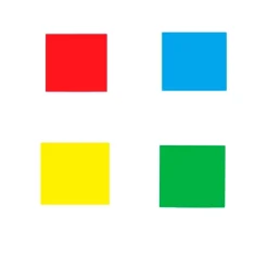 Gomets cuadrados pequeños rollo Ineta