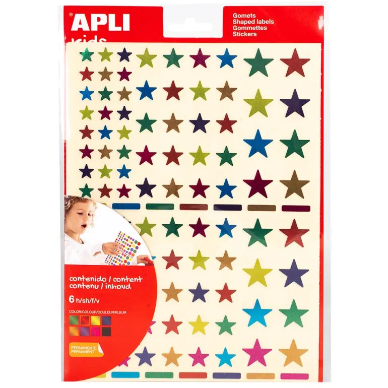 Gomets estrellas 6 láminas