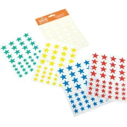 Gomets estrellas de colores 4 láminas