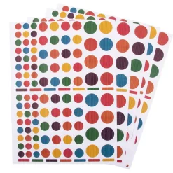 Gomets redondos Nature Kraft 6 láminas