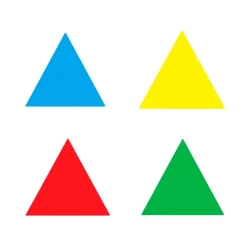 Gomets triángulos pequeños rollo Ineta