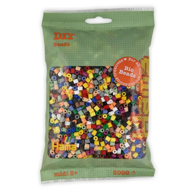 Hama Midi: bolsa 3000 Bio perlas colores surtidos