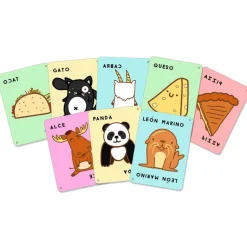 Juego de cartas Taco, Vuelta, Cabra, Queso, Pizza.