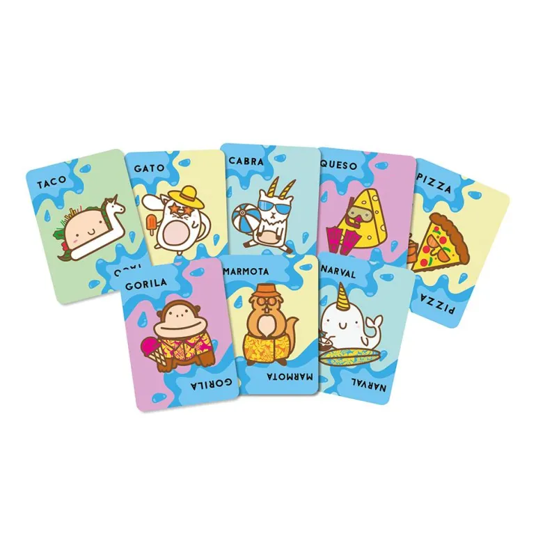 Juego de cartas waterproof Taco, gato, cabra, queso, pizza