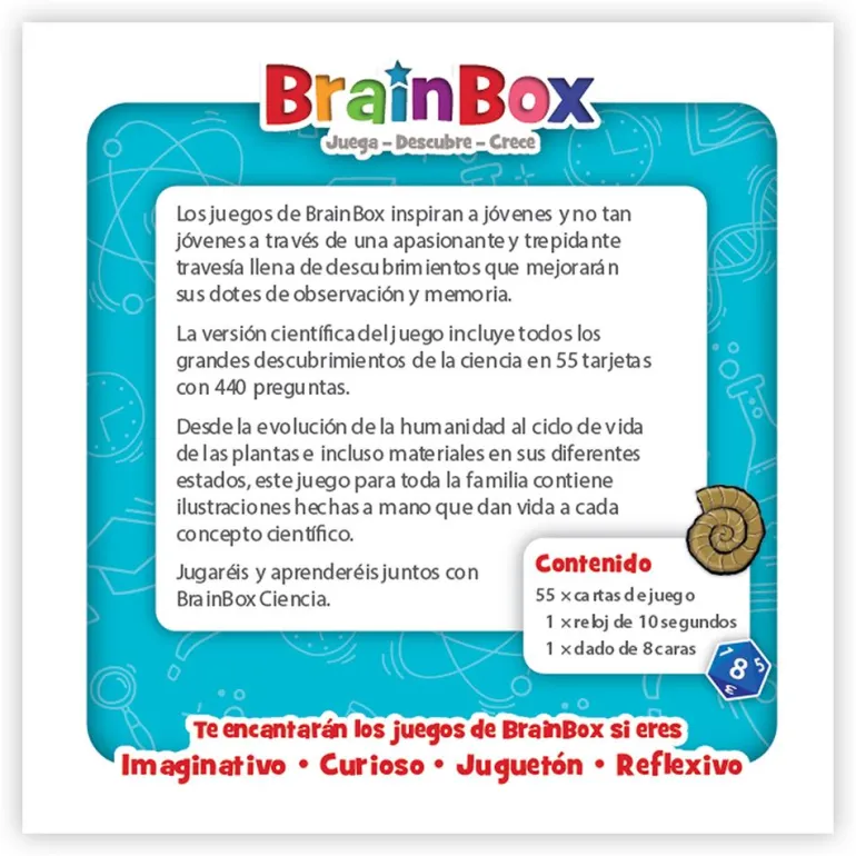 Juego de memoria Brainbox ciencia