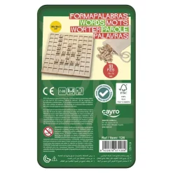 Juego de mesa Forma palabras madera en caja metal