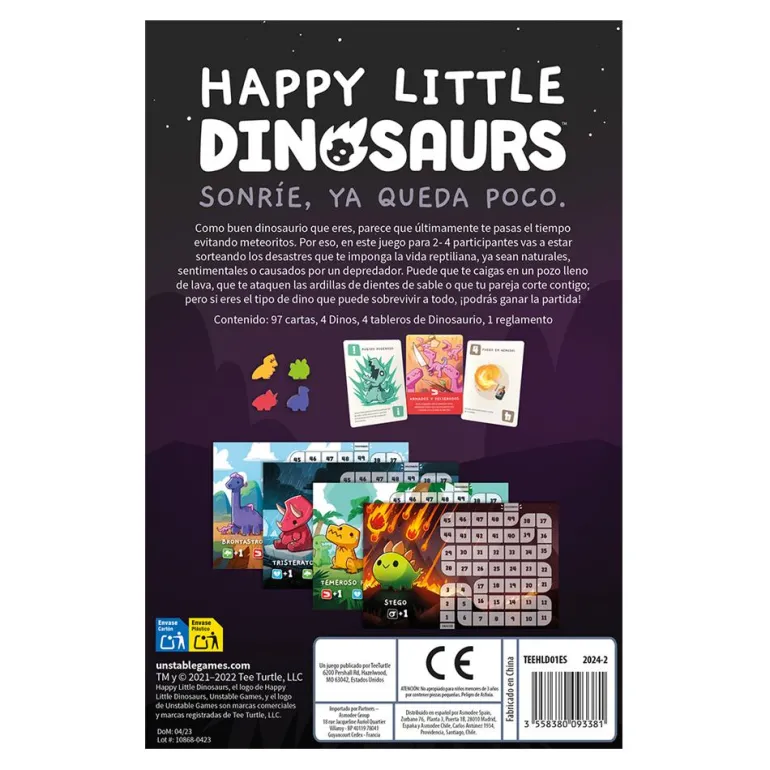 Juego de mesa Happy little dinosaurs