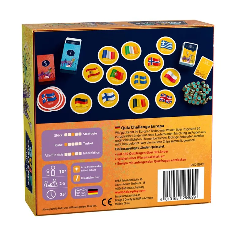 Juego de mesa Quiz challenge Europa