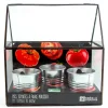 Kit de cultivo invernadero cristal tomates bio con 3 macetas metal