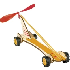 Kit montaje coche carreras propulsión goma elástica