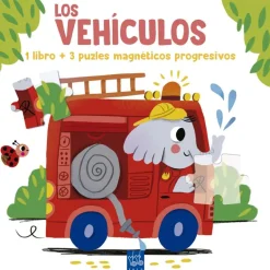 Lee y juega con puzles magnéticos. Los vehículos