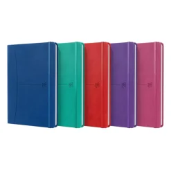 Libreta cosida A5 liso 80 hojas colores vivos Oxford