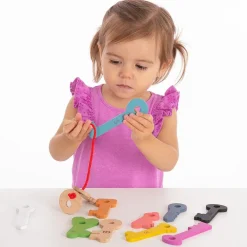 Llaves de madera de colores para contar del 0 al 10