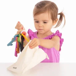 Llaves de madera de colores para contar del 0 al 10