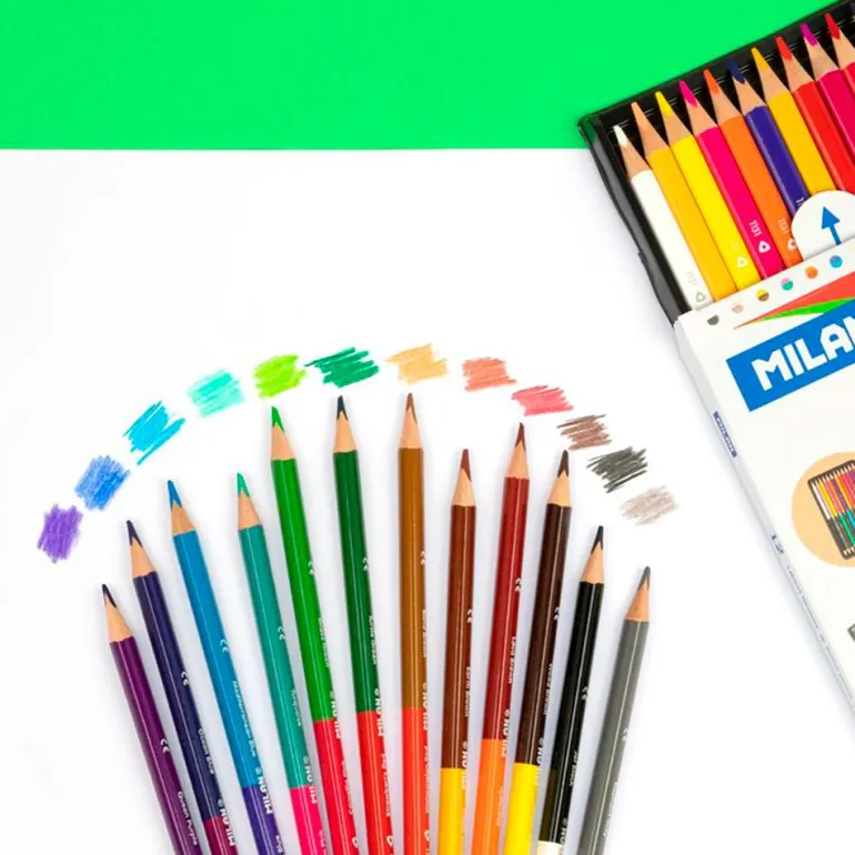 Lápiz bicolor triangular 12 unidades Milan