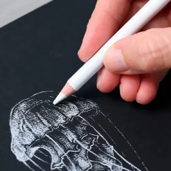 Lápiz blanco 3 unidades con 1 goma soft 4824