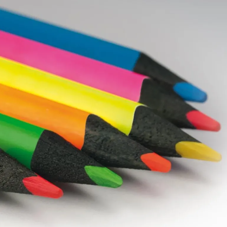 Lápiz color fluorescente 6 colores Milan