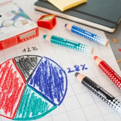 Lápiz color para pizarra blanca Stabilo Markdry caja 4 colores