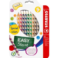 Lápiz color Stabilo Easy zurdos 12 colores