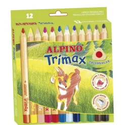 Lápiz color Trimax grueso 12 colores Alpino